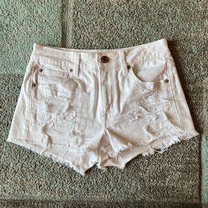 American Eagle White Jean Shorts